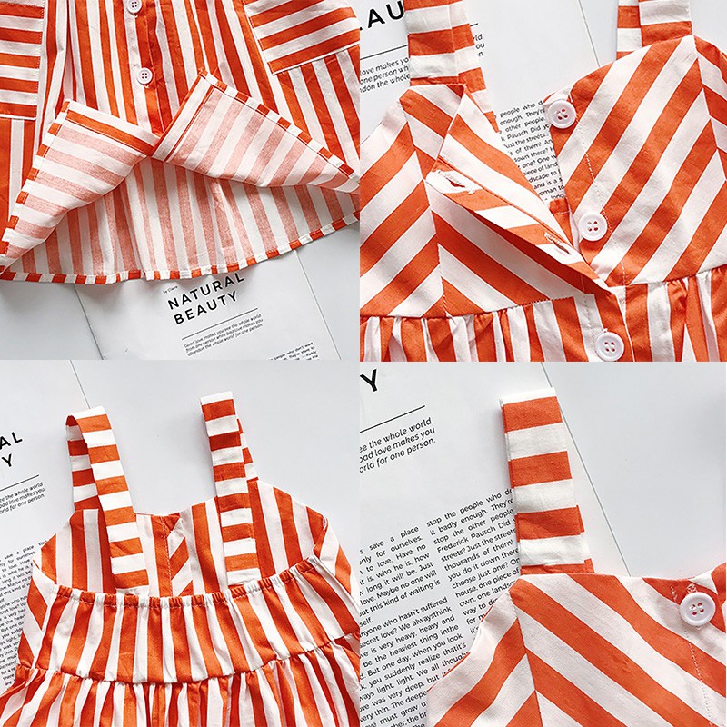 Đầm công chúa kẻ sọc cho bé gái