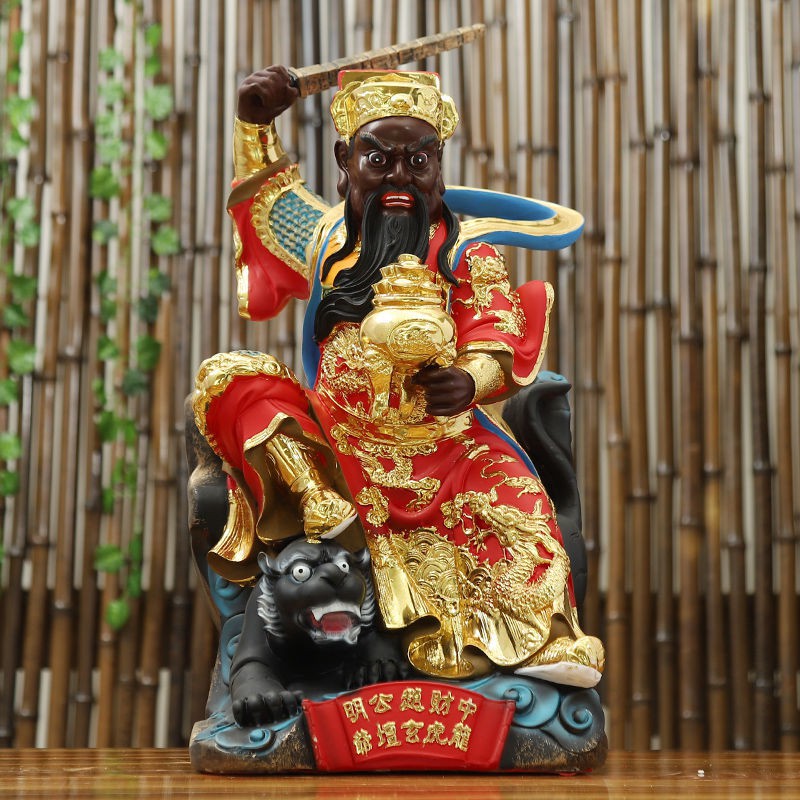 Wu thần của sự giàu có, Zhao Gongming, Cưỡi một con hổ, Mặt đen, Xuanlang, Phòng khách thờ cúng, Trang trí nhà c