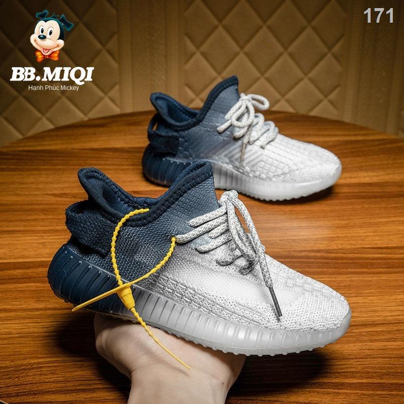 QHappy Mickey trẻ em giày nam giày dừa 350 lưới giày thể thao bé trai giày bay dệt thoáng khí giày thể thao nam