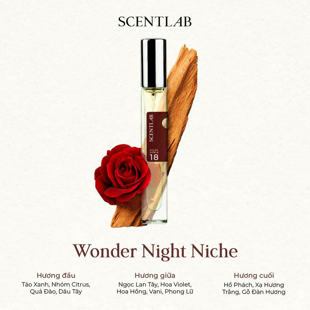 Nước Hoa Nữ SCENTLAB No.18 Noble Wonder Night Niche 10ml Trưởng Thành, Nữ Tính
