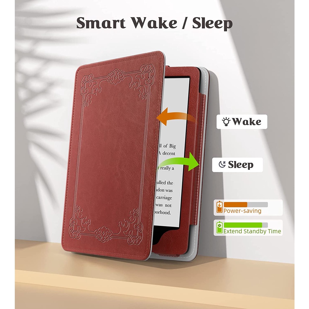 Bao Da Máy Đọc Sách PU Mỏng Có Thể Gấp Đứng Tự Động Thức / Ngủ Cho Kindle Paperwhite Signature Edition (11th Gen 2021) Ốp
