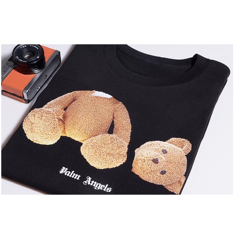 Áo tay lỡ Palm Angels in hình Gấu Xé dành cho cả nam nữ form siêu đẹp phong cách năng động trẻ trung
