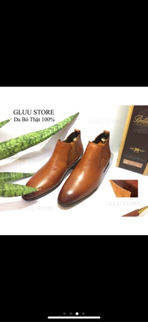 Chelsea Boot Da Thật Nâu Đậm