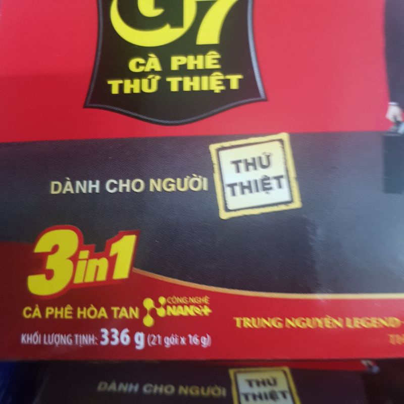 CÀ PHÊ HÒA TAN G7 TRUNG NGUYÊN 3 IN 1 HỘP 336G (21 GÓI × 16G)