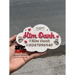 Bảng gỗ mini - bảng treo shop - tay cầm chụp sản phẩm