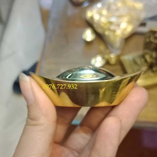 Thỏi vàng bằng đồng phong thủy dài 6cm, thỏi vàng bằng đồng, vật phẩm phong thủy