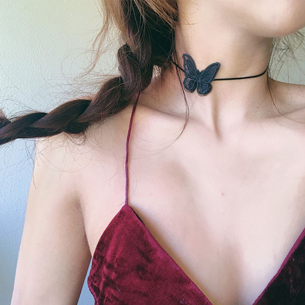 Vòng cổ hình buffterfly, choker dễ thương