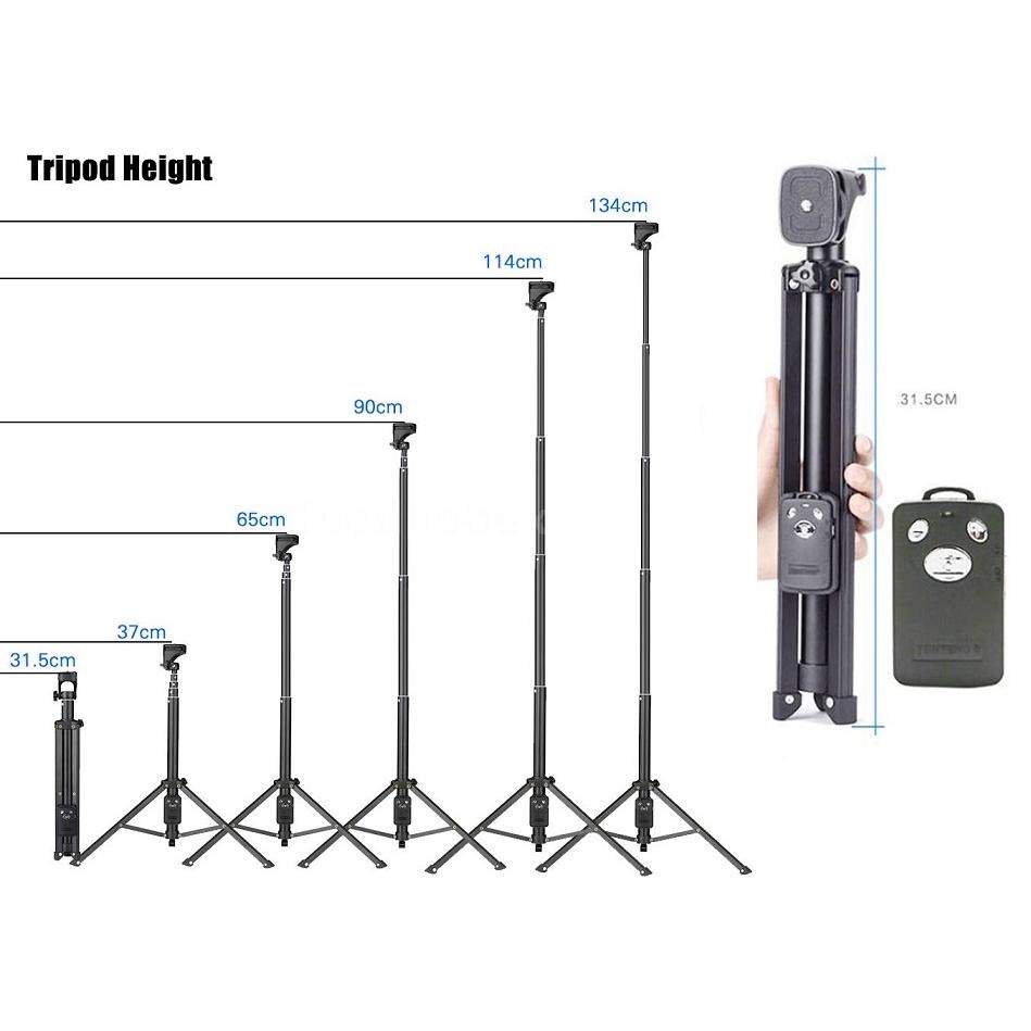 Tripods kiêm gậy chụp hình tích hợp Remote cho điện thoại Yunteng VCT-1688