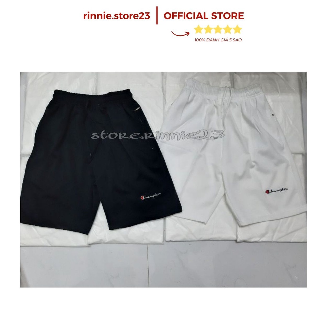 Quần Short Thun Champion - Quần short thun poly thoáng mát logo thêu nổi