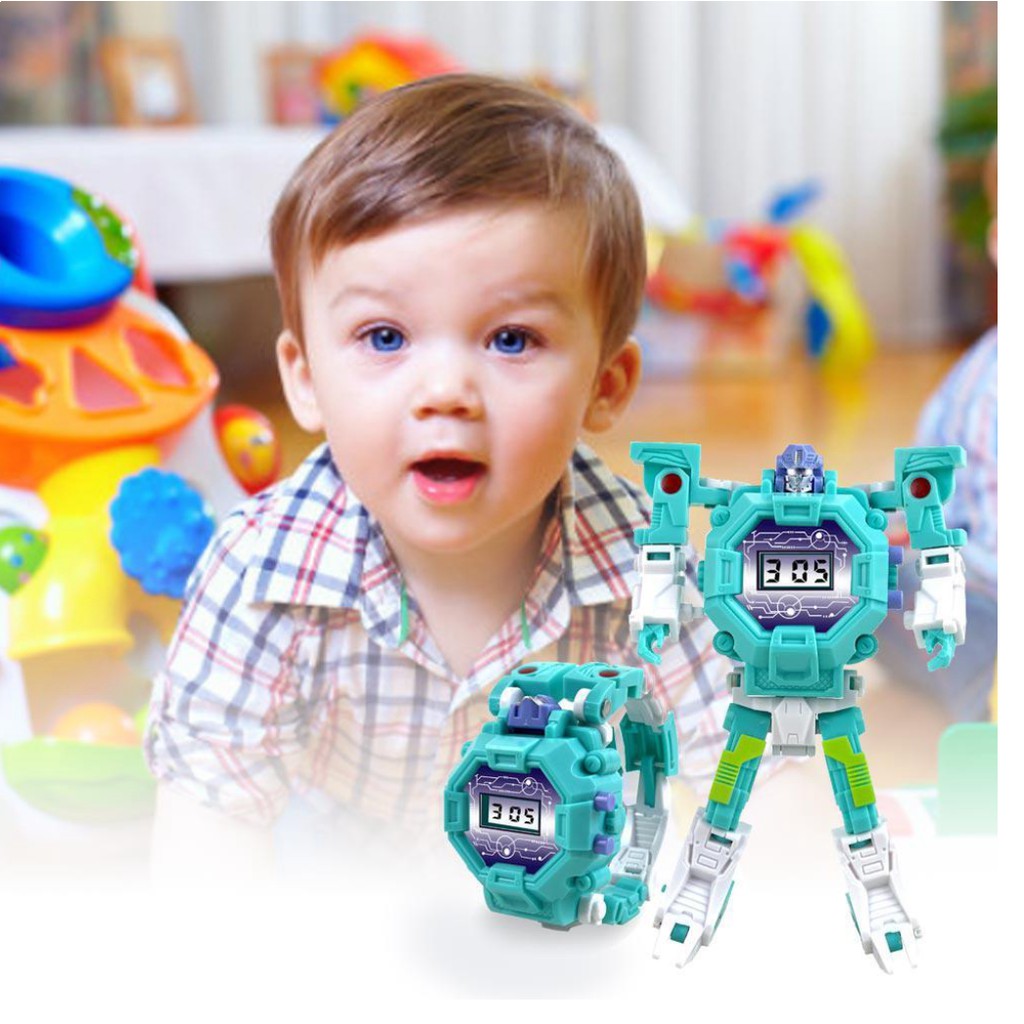 Đồng Hồ Điện Tử Cao Cấp  Trẻ Em Có Thể Biến Hình Robot 2 Trong 1 DHROBOT03