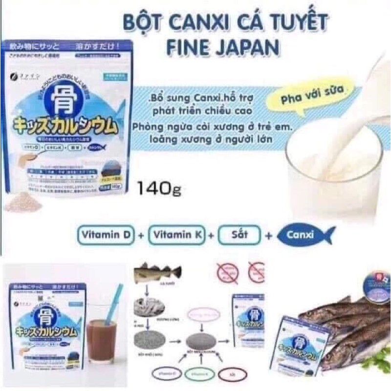 Bột Canxi Cá Tuyết Fine Nhật Bản