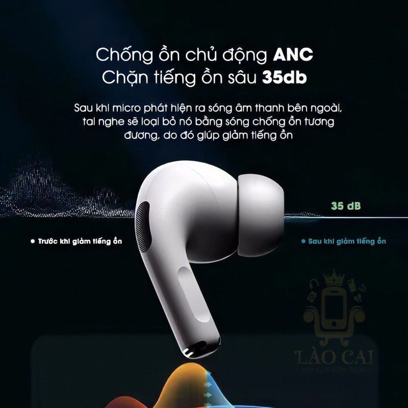 🔥Airpods Pro ANC Airoha 1562A- Chống ồn chủ động - Xuyên Âm - Âm thanh không gian - Vi chương trình 3A