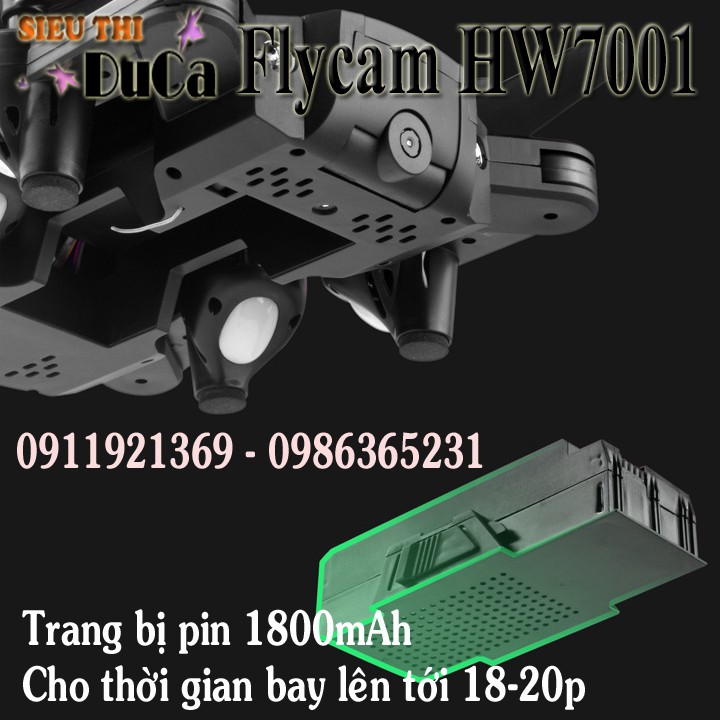 Flycam HW9001 Trang Bị Camera Kép 1080 Bay 18-20p