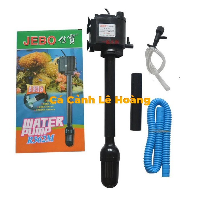 Máy bơm nước bể cá hồ cá chìm đầu lọc Jebo đẩy cao từ 60cm đến 90cm
