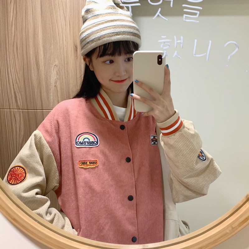 😍 Áo khoác bóng chày nam nữ nhung 3 lớp dày dặn siêu hot 2020 (Ms A95) | BigBuy360 - bigbuy360.vn