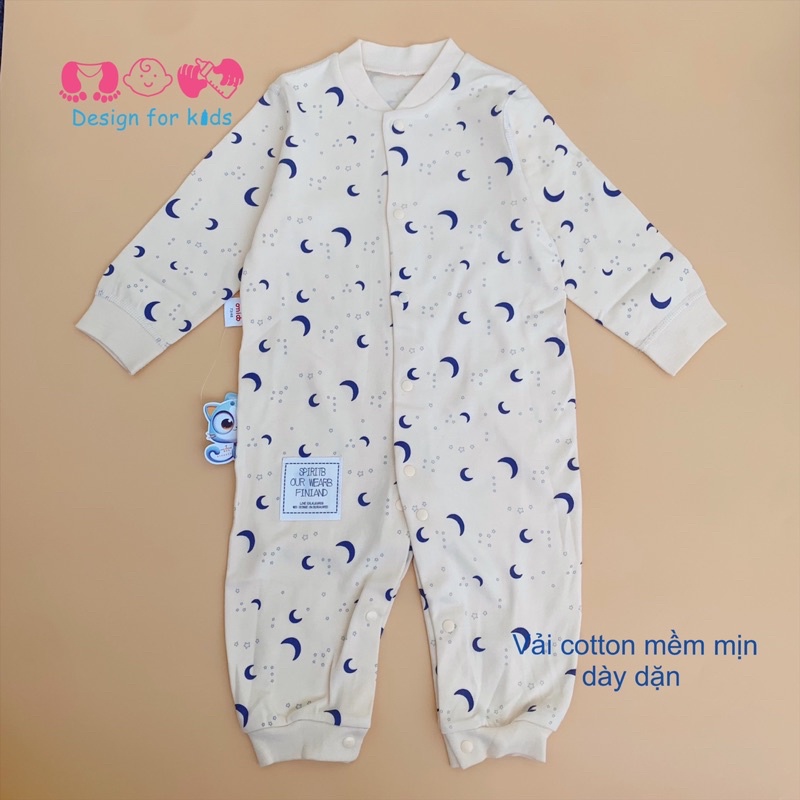 (Link 5) Sleepsuit bộ body dài tay có cổ hàng xuất dư hãng OMIDO cho bé trai và bé gái (Chọn mẫu)