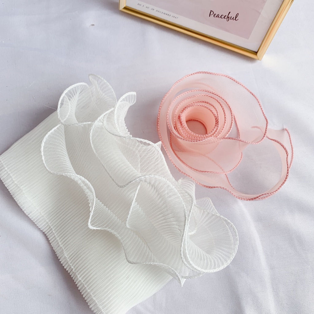 Tấm Lưới Ba Lớp 6 Inch/8inch Viền Ren Trang Trí Bánh Kem Sinh Nhật