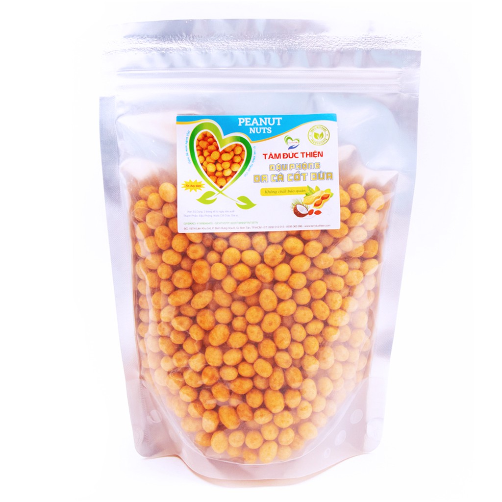 Combo 1KG Đậu Phộng Da Cá Nước Cốt Dừa Tâm Đức Thiện - (2 x Túi 500GR) | BigBuy360 - bigbuy360.vn
