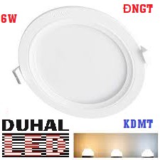 [3 MÀU] Đèn LED DUHAL Panel TRÒN 6W - KDMT0061