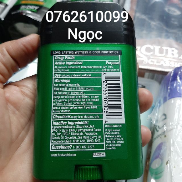 Lăn khử mùi BRUT Classic  - Hàng nhập Mỹ