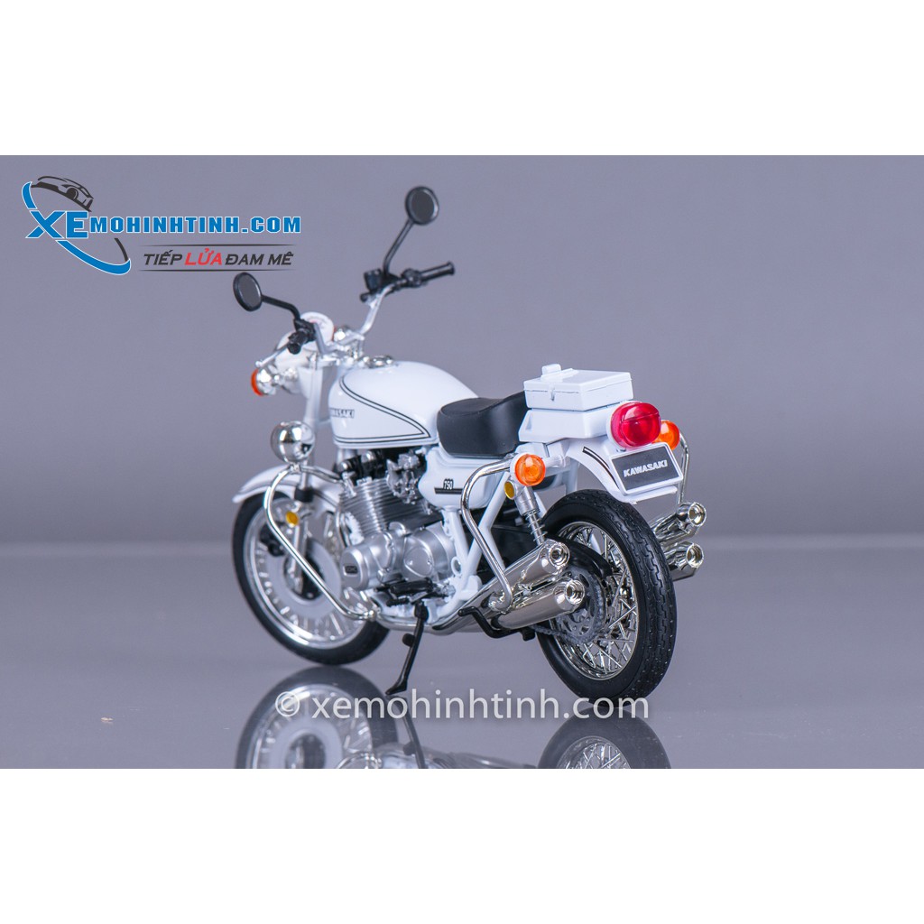 XE MÔ HÌNH KAWASAKI 750 RS-P POLICE 1:12 JOYCITY (TRẮNG)