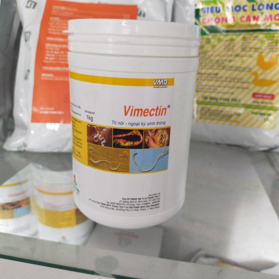Vimectine trị nội ngoại ký sinh trùng trên vật nuôi như ve, ghẻ và các loại giun ký sinh
