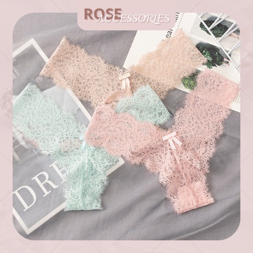 Quần lót lọt khe ren cao cấp gợi cảm sexy chất liệu mềm mại Rose Accessories QL09