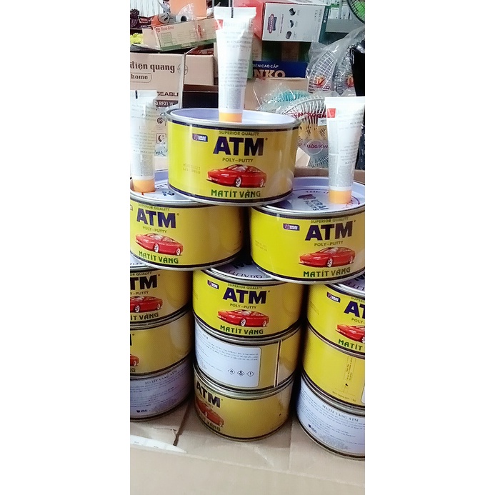 Bột trét matit vàng ATM trét đa năng lon 1.2 kg
