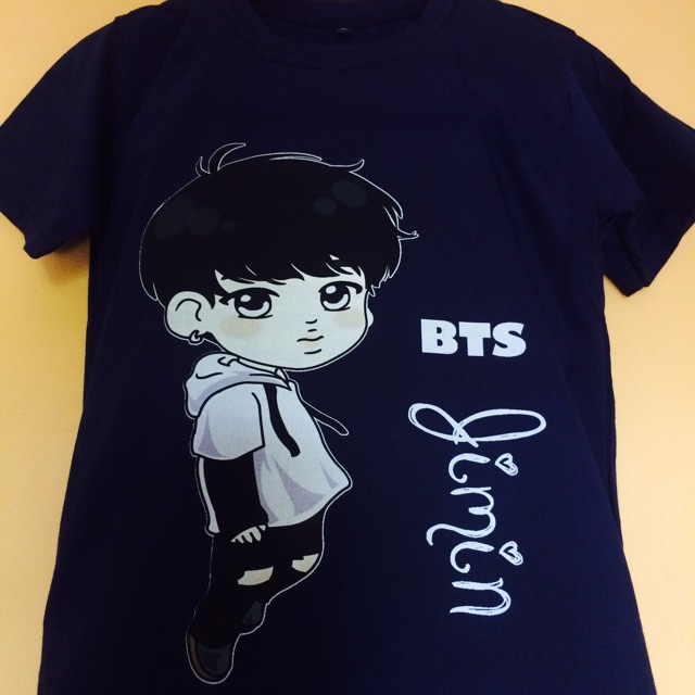 Chibi Áo Thun Tay Ngắn In Hình Bts Jungkook Thời Trang