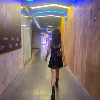 [Order] Váy hai dây da PU (ảnh thật)