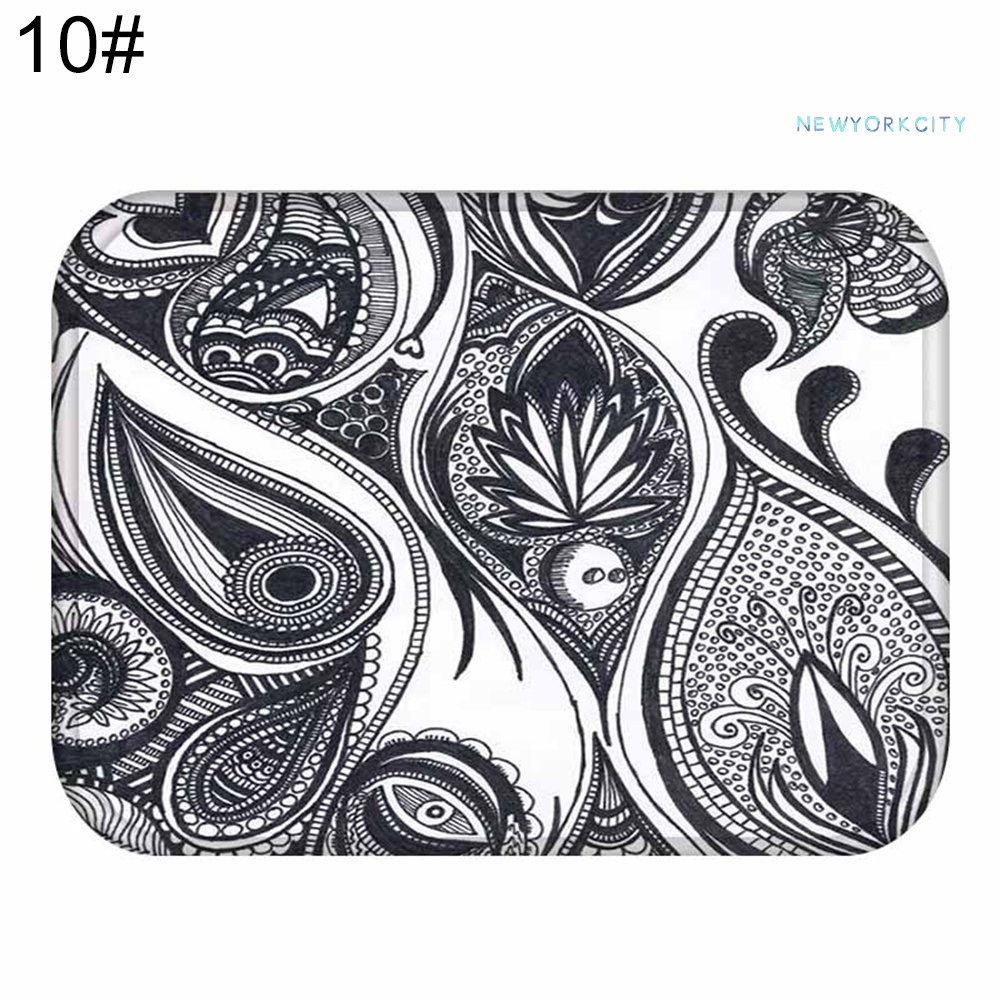 Thảm Chùi Chân Mềm Mại Chống Trượt Hình Lông Công Kích Thước 40x60cm