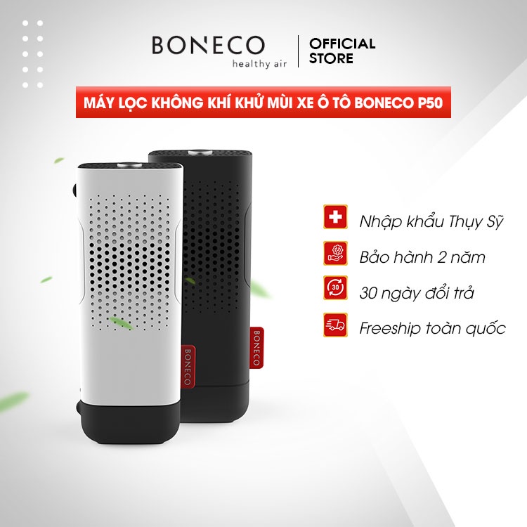 Máy Lọc Không Khí Ô Tô Thụy Sỹ BONECO P50 Tạo Ion Âm, Lọc Bụi Mịn- Khử Mùi- Khuếch Tán Tinh Dầu Thơm,- Bảo hành 24 Tháng