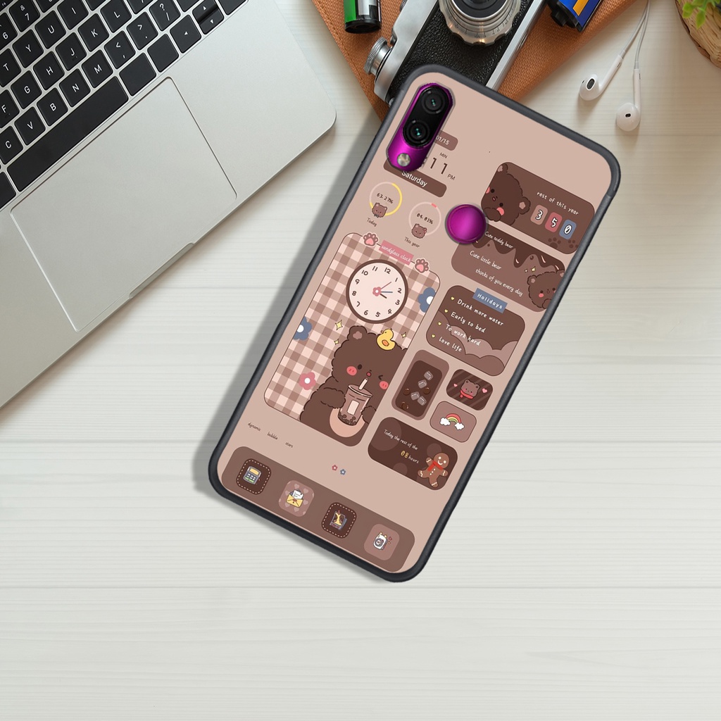 ỐP LƯNG XIAOMI REDMI 7 - REDMI NOTE 7 - REDMI NOTE 7 PRO  , IN HÌNH GẤU NÂU CHOCOLATE ĐÁNG YÊU.