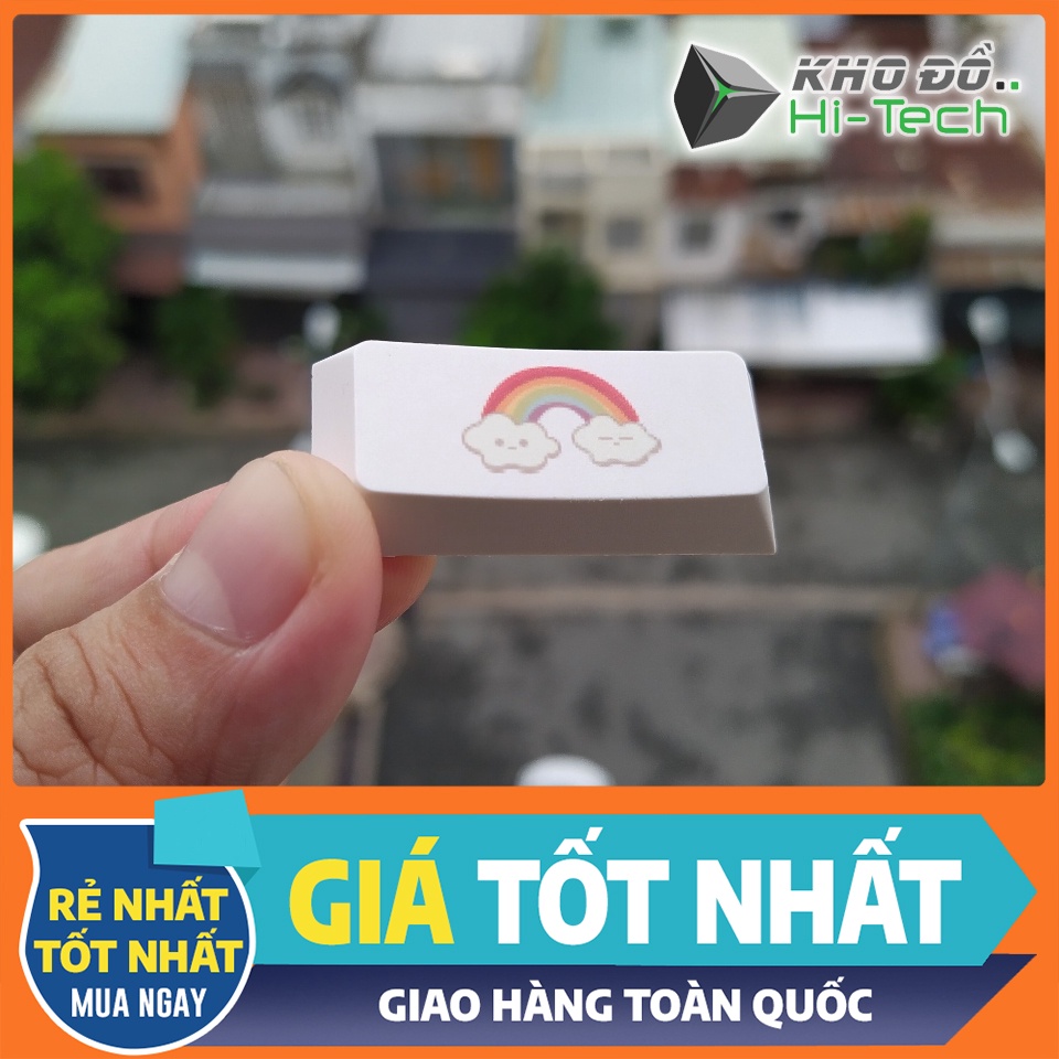 Nút keycap RAINBOW màu dễ thương  💖 𝘍𝘳𝘦𝘦𝘴𝘩𝘪𝘱 💖 cho bàn phím cơ - Cherry profile, nhựa PBT dye-sub dày dặn