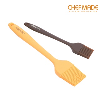 Chefmade 2 Bộ Bàn Chải Basting Silicon Chống Dính Chịu Nhiệt Lõi Bên Trong Bằng Thép Không Gỉ Được FDA phê duyệt để Nướng Nướng Và Nướng (Vàng) + (Nâu) WK9155