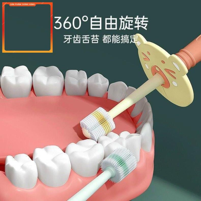 Bàn chải xoay 360 độ siêu mềm cho bé tập chải răng