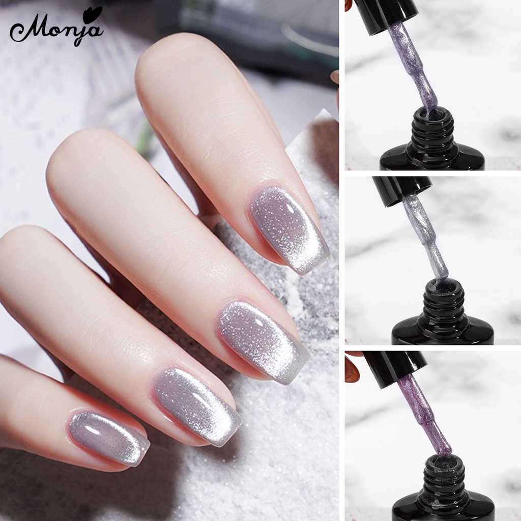 Gel sơn móng tay MONJA mắt mèo từ tính DIY UV 6 màu sắc tùy chọn dành cho làm móng nghệ thuật