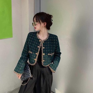 áo dạ lửng cực đẹp sẵn xanh sz s 40-50kg sale rẻ