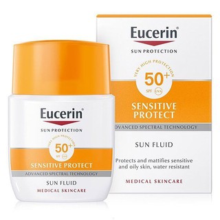 Set Kem Chống Nắng Eucerin Sun Fluid Sensitive SPF 50+