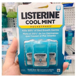 Miếng ngậm thơm miệng Listerin Pocketpaks vĩ 3 hộp 72 miếng