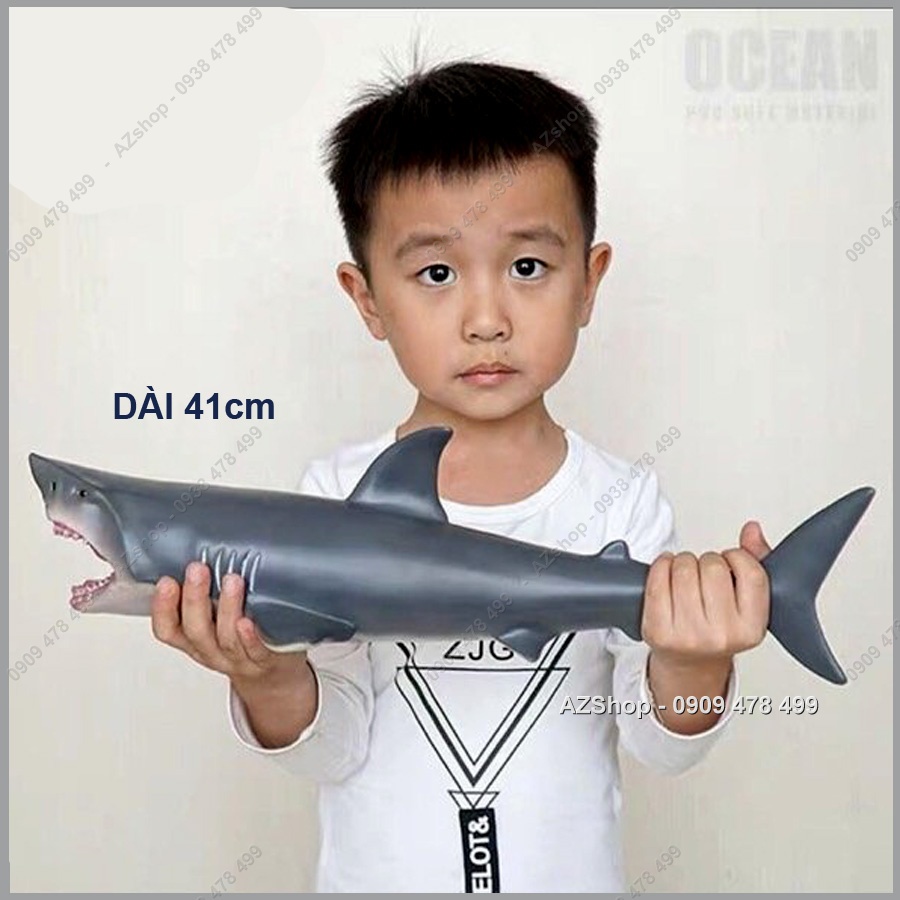 Mô Hình Cá Voi Cá Mập Nhựa Mềm Size Lớn Từ 40cm