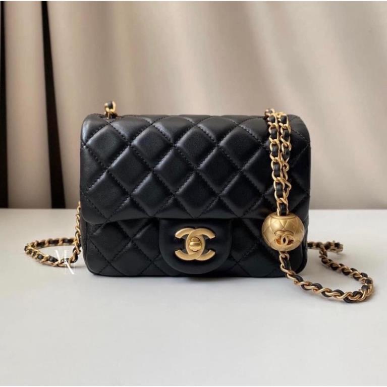 Túi ch//ane.:l classic mini size 17cm da bê ảnh thật