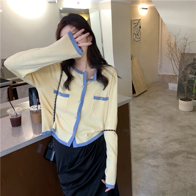 Áo Cardigan Dệt Kim Mỏng Tay Dài Dáng Ngắn Phong Cách Hàn Quốc Cho Nữ | BigBuy360 - bigbuy360.vn