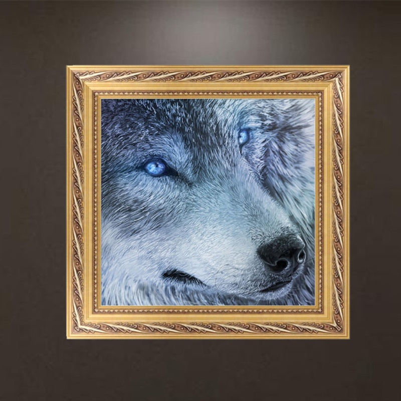 Bộ Tranh Đính Đá 5D Tự Làm Hình Chó Sói Blala Wolf 5D Trang Trí Nhà Cửa / Văn Phòng