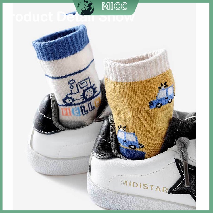 Set 5 Đôi Vớ Cotton Thoáng Khí Phong Cách Mới Cho Bé Trai Và Bé Gái