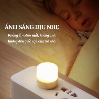 Đèn Ngủ Mini Hình Tròn Bóng LED - Cổng USB