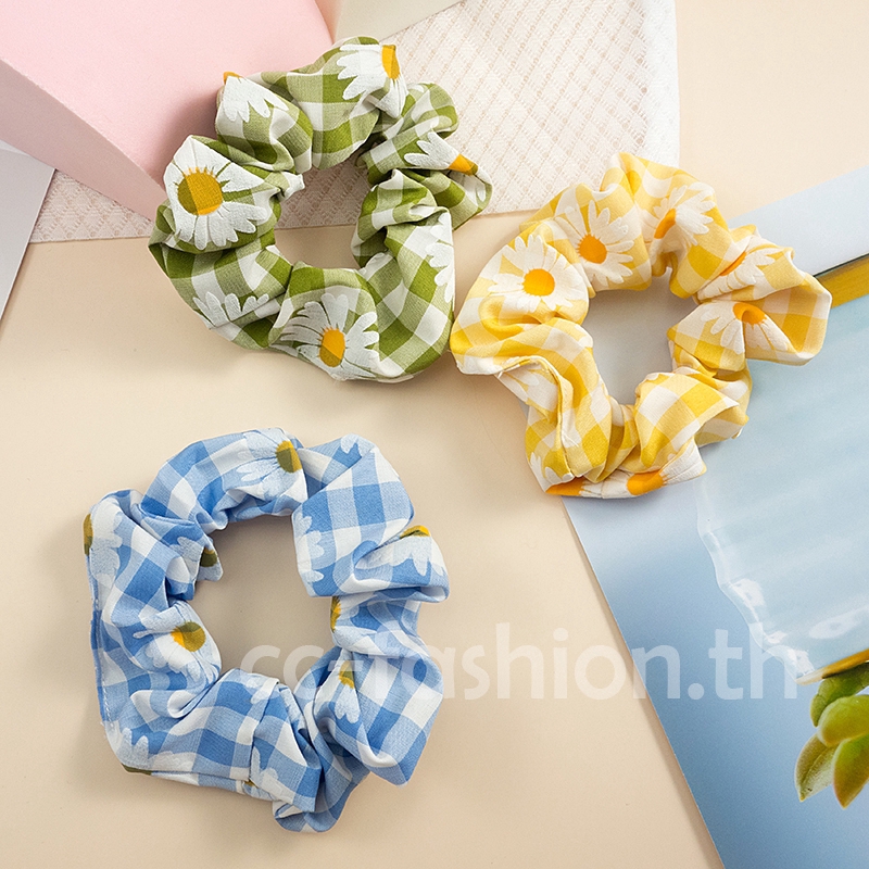 Dây Buộc Tóc Co Giãn Đính Hoa Cúc Thời Trang Hàn Quốc