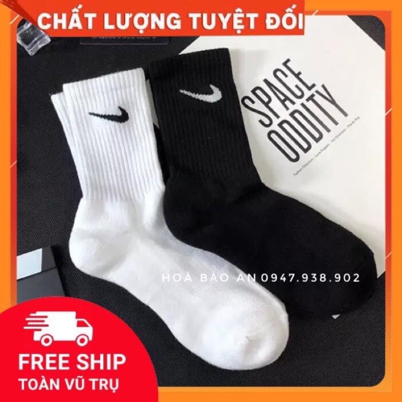 ⚡️Rẻ vô địch⚡️Tất đá bóng/ tất thể thao hàng dệt kim cao cấp hai màu trắng đen