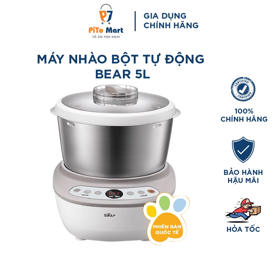 Máy nhào bột, Máy nhồi bột Bear 5L HMJ-A50B1 đa năng bảo hành 18 tháng