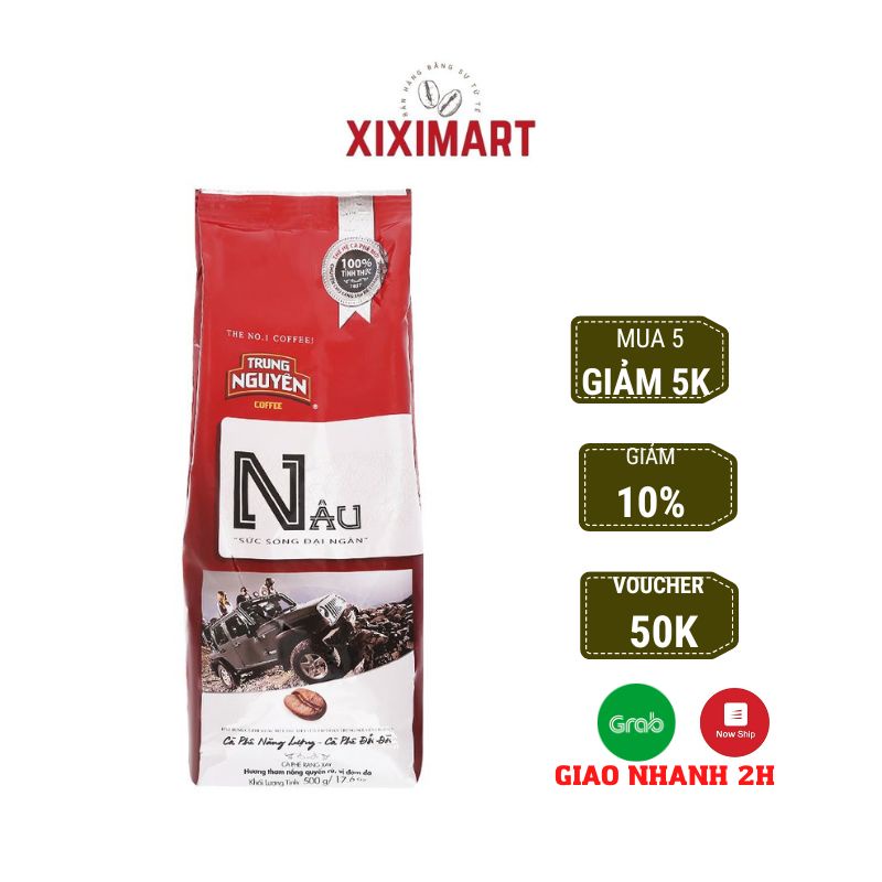 Cà phê rang xay Trung Nguyên chữ N Sức Sống Nâu pha phin – bịch 500gr